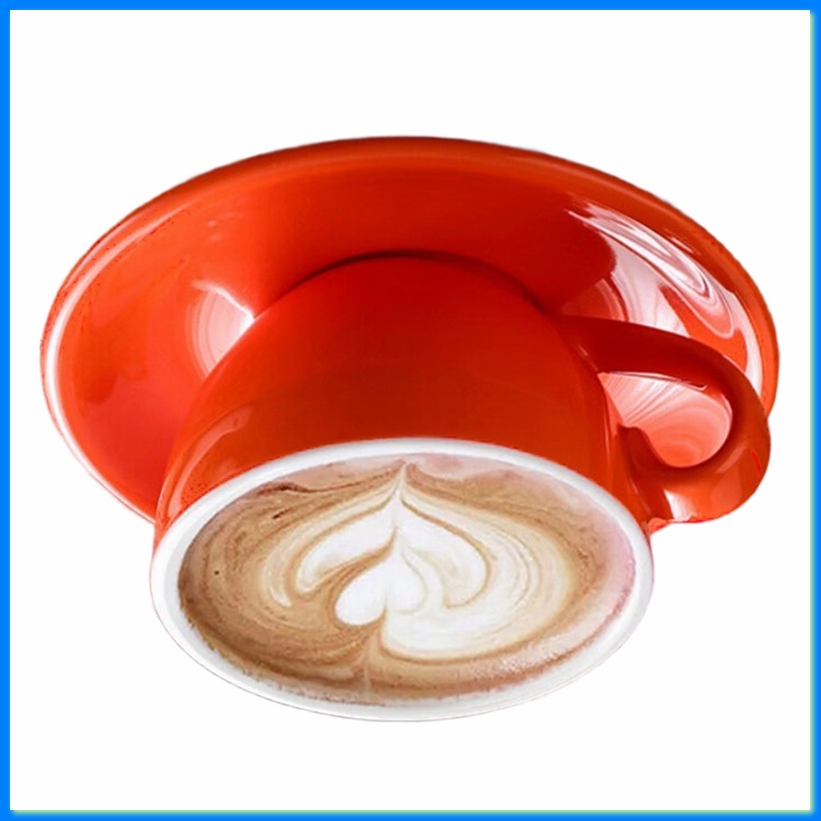 Coffee Tea Latte - ミニマリスト 220ml セラミックコーヒーカップ ソリッドカラー ベース付き カップルマグ