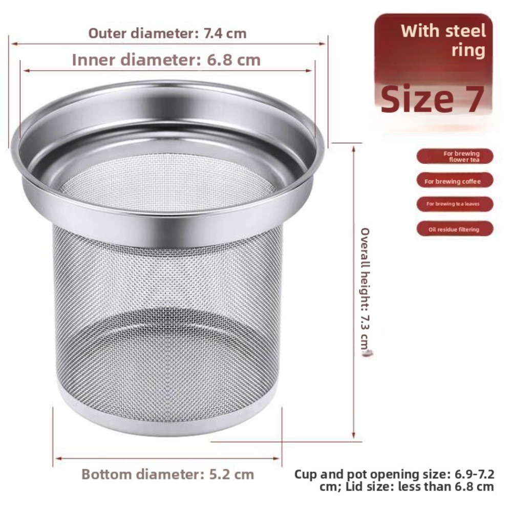 Coffee Tea Replacement - 新しいステンレス製ティーストレーナー 多機能 再利用可能なメッシュストレーナー フィルター 交換用ティーインフューザー コーヒーブリューワー
