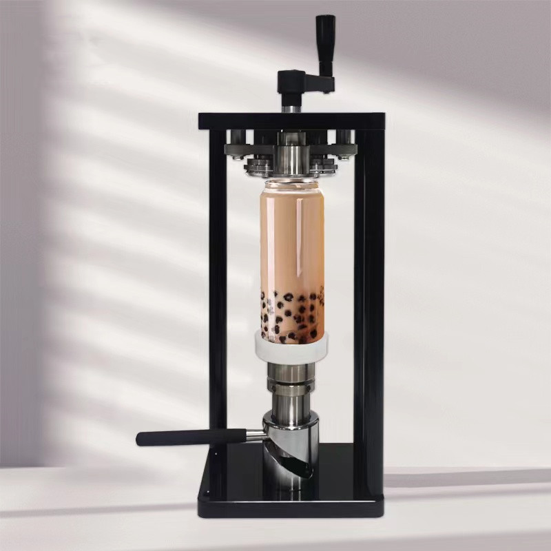 Coffee Tea Van - ポータブル屋外手動ロータリー缶,ビニール袋,コーヒードリンク,バブルティー,シーリングマシン,15s,55mm