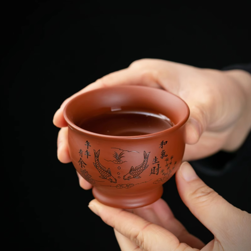 Coffee Tea For Me - 中国宜興紫粘土ティーカップコーヒーカップウーロン茶手作りブティックティーボウルマスターティーカップポータブル個人シングルカップ