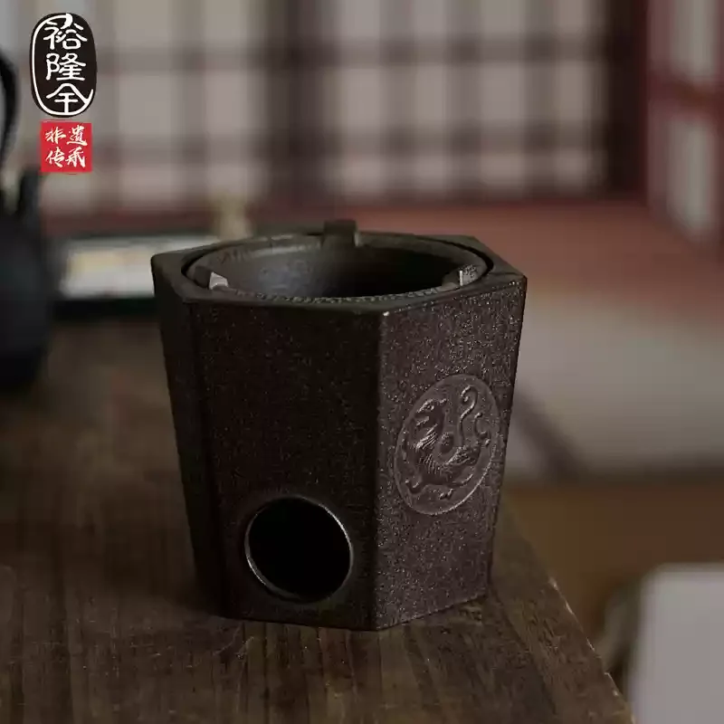 Cast Iron Teapot - 鋳鉄製ティーポットウォーマーストーブ 炭火焚きアルコールストーブ ポータブル炭火ストーブ カンフーティーストーブ ヴィンテージティーファイヤーストーブ