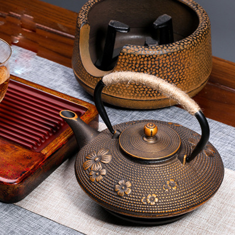 Cast Iron Teapot - 鋳鉄梨の花竹の葉ティーケトル、ティーポット、ティーアクセサリー、ティーセット、家の装飾、900ml