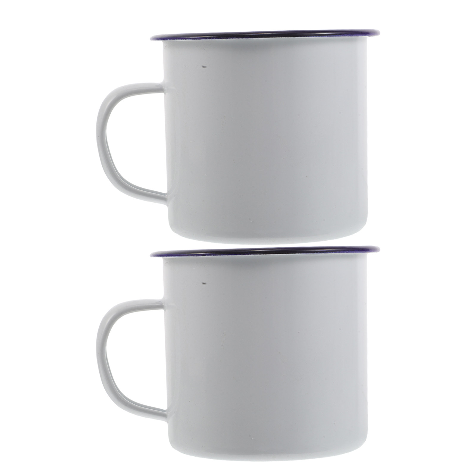 Coffee Tea Latte - 2個セットのエナメルマグカップセット、エナメルウェアコーヒーカップ、レトロなエナメルキャンプマグ、壊れないアウトドアキャンプファイヤーマグ、紅茶、ラテ、スープ、冬用