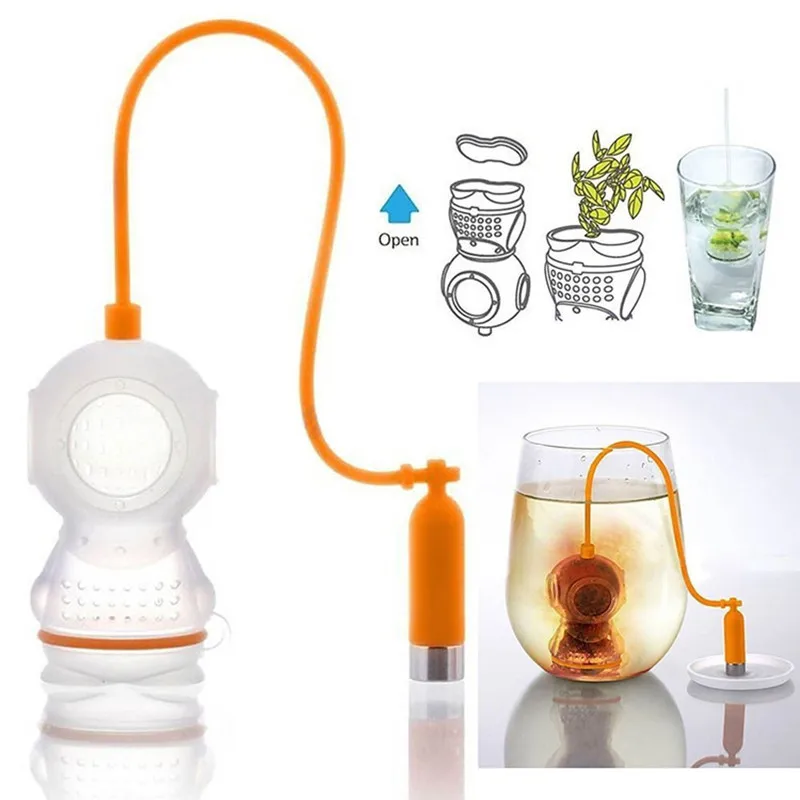 Coffee Tea Infuser - 漏れや離乳食用の再利用可能なフィルター,食品グレードのシリコン漏れ防止コーヒークリーナー,家庭用品