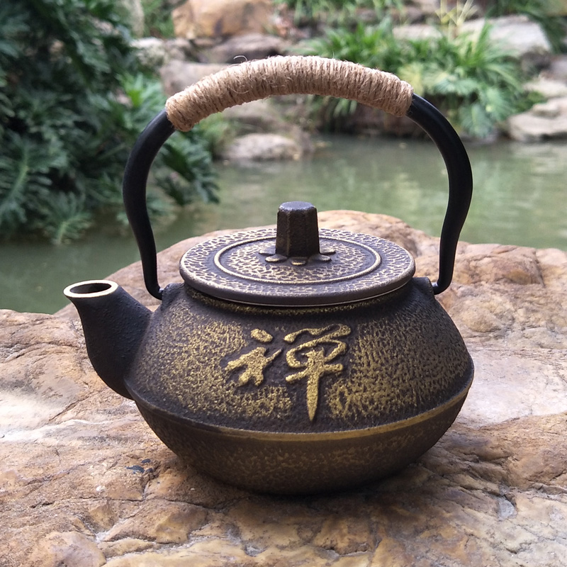 Cast Iron Teapot - 鋳鉄ティーポット日本 Tetsubin ケトルティーポット、スプーン 300 ミリリットルカンフー注入器ステンレス鋼ネットフィルター