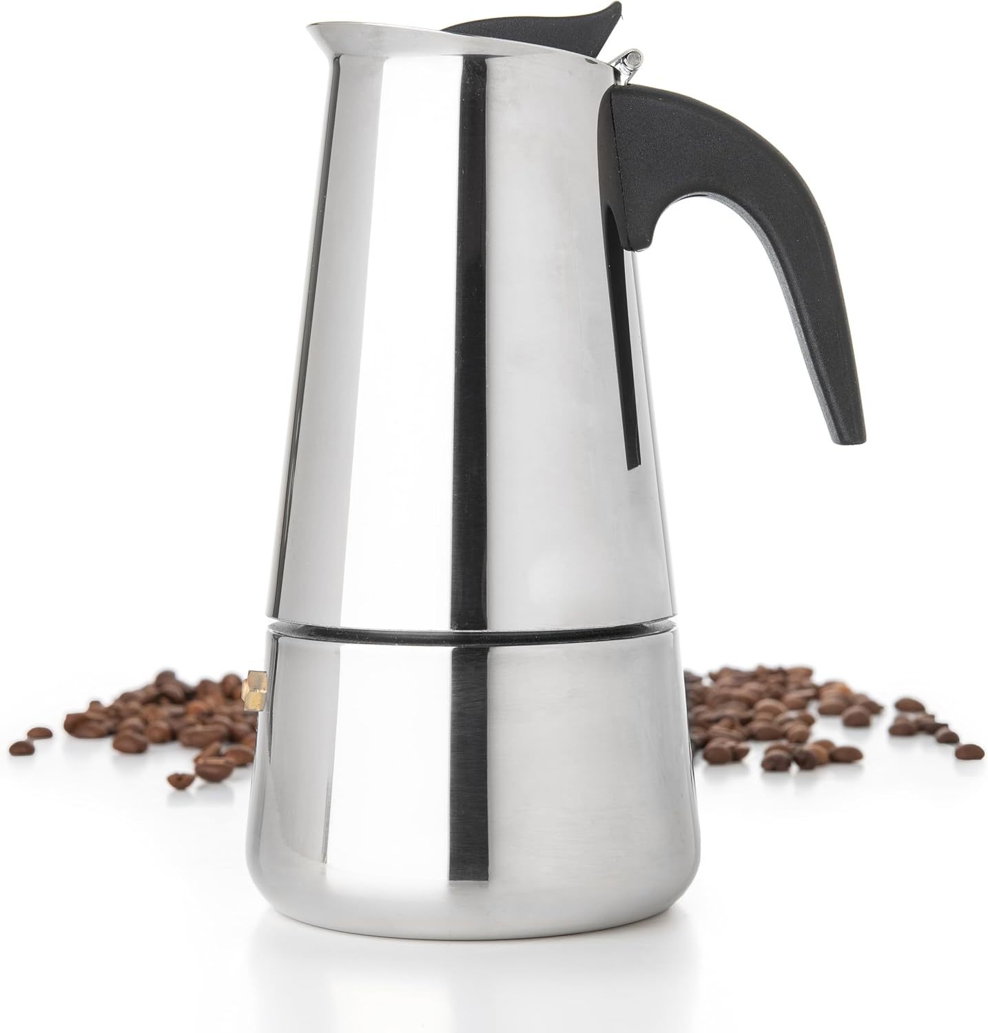 Coffee Tea Latte - モカコーヒーポット ステンレス鋼エスプレッソポット コーヒーカップ付き ポータブルラテメーカー カフェティエール ティーメーカー