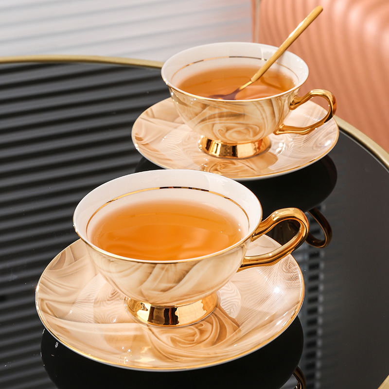 Coffee Tea Box - 絶妙なお土産ボーンチャイナコーヒーカップ＆ソーサーセット、クリエイティブなウォーターカップ/ティーカップ、ヨーロピアンスタイル高級ティーカップ、ティーセットギフトボックス