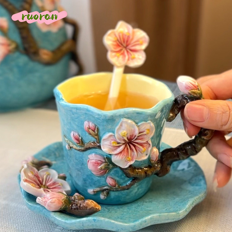 ゴッホの星月夜セラミックコーヒーカップとソーサースプーンセッ - Coffee Tea Van のレビューと価格