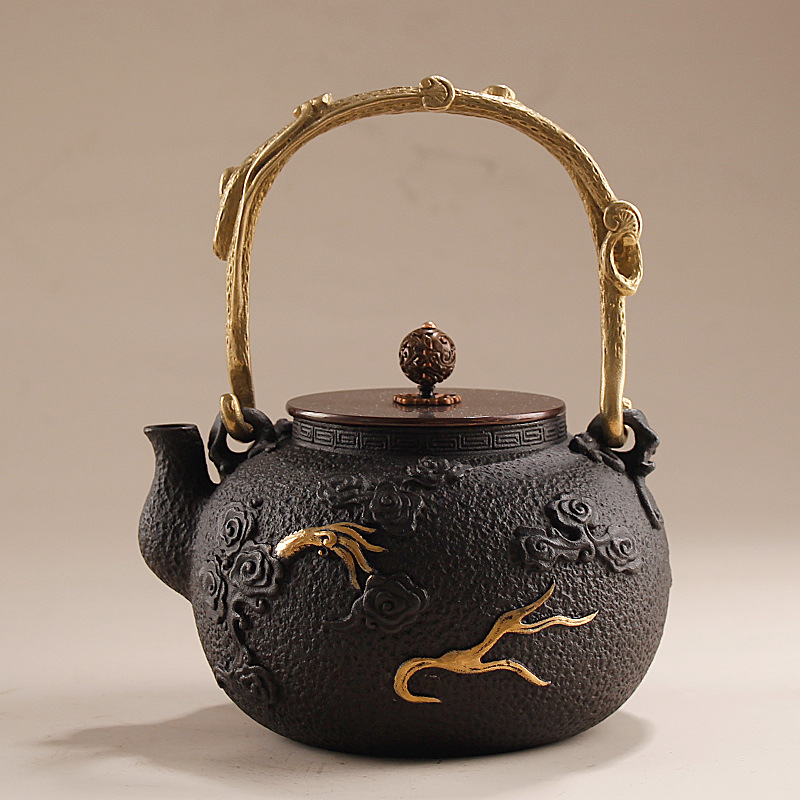 1.3L 鋳鉄製水差し/ Gongfu ティーポット、模様入 - Cast Iron Teapot のレビューと価格