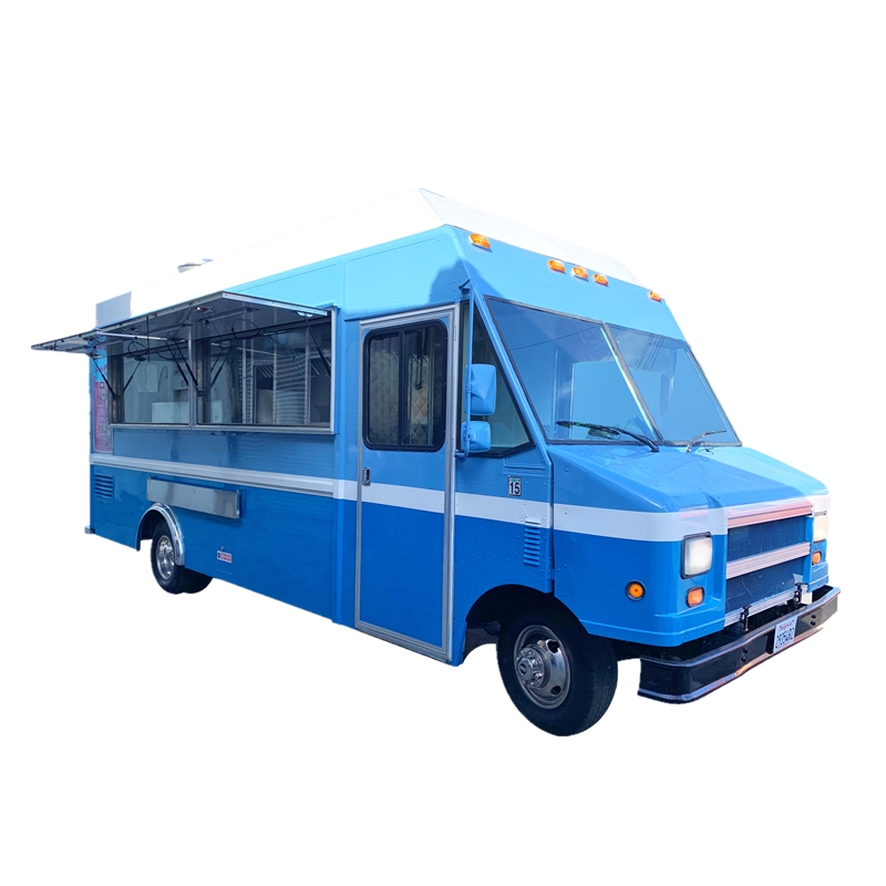 青色の電気コーヒー自動販売車、フードトラック、移動式キッチン - Coffee Tea Van のレビューと価格