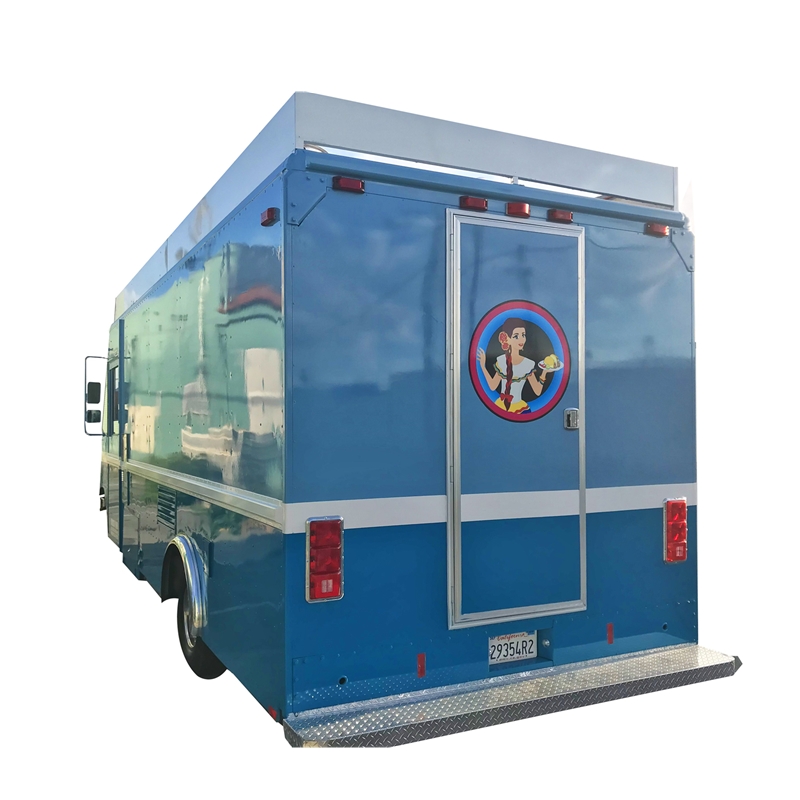 青色の電気コーヒー自動販売車、フードトラック、移動式キッチン - Coffee Tea Van のレビューと価格