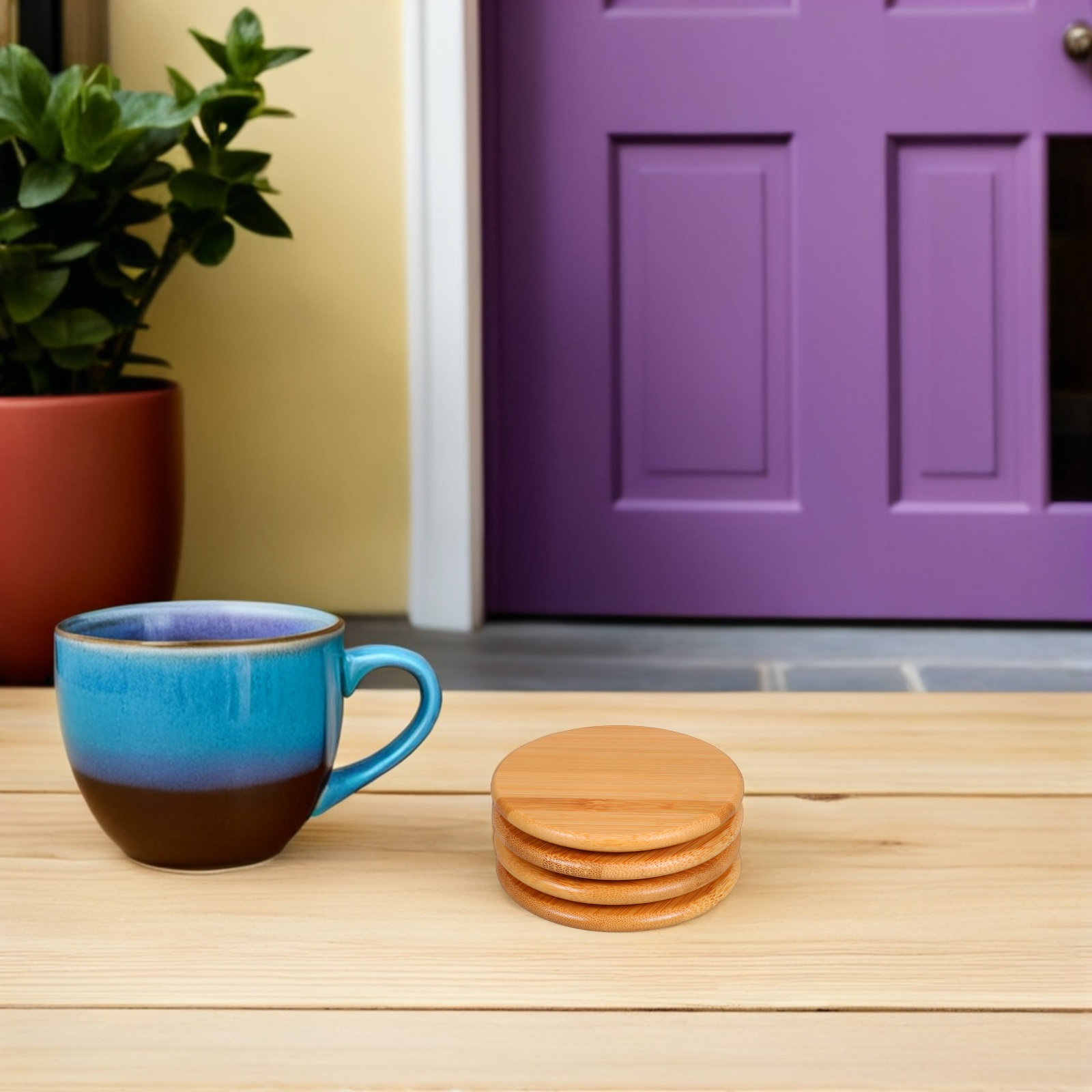 竹製カップ蓋4個セット、丸型ユニバーサルドリンクカバー、こぼ - Coffee Tea Replacement のレビューと価格