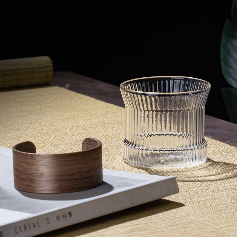 Gianxi ガラスコーヒーマグ和風クルミカップスリーブ透明 - Coffee Tea For Me のレビューと価格