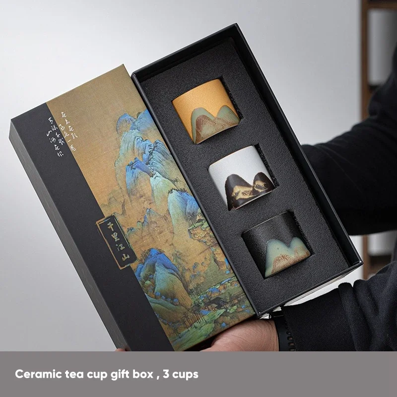 ギフトボックス、日本製セラミックティーカップ、磁器ティーボウ - Coffee Tea Box のレビューと価格