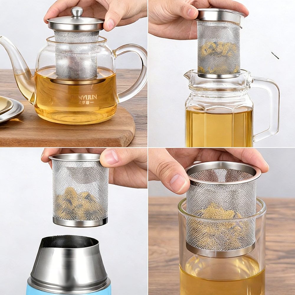 新しいステンレス製ティーストレーナー 多機能 再利用可能なメ - Coffee Tea Replacement のレビューと価格