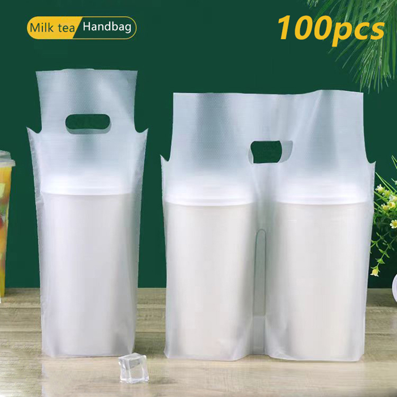 100 個使い捨て飲料ビニール袋コーヒーテイクアウトトートバ - Coffee Tea For Me のレビューと価格