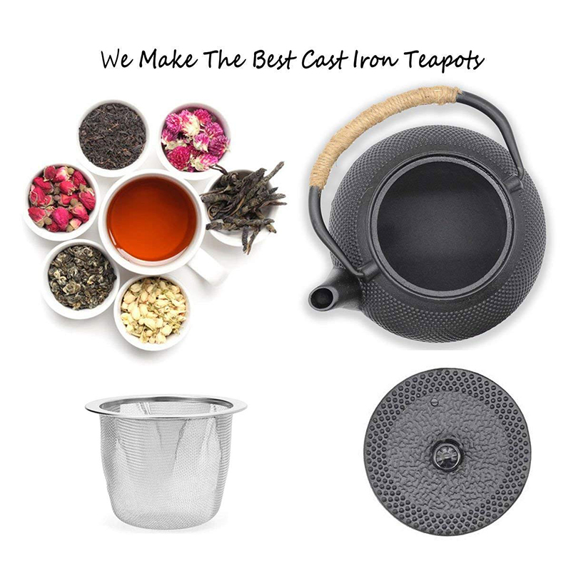 UPORS 日本の鉄ティーポット ステンレス鋼注入器付き 鋳 - Cast Iron Teapot のレビューと価格