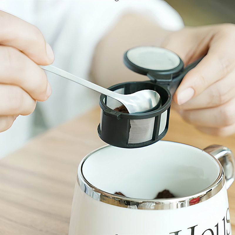 1PC コーヒーカプセルパウダーフィルタースプーンティーイン - Coffee Tea Infuser のレビューと価格