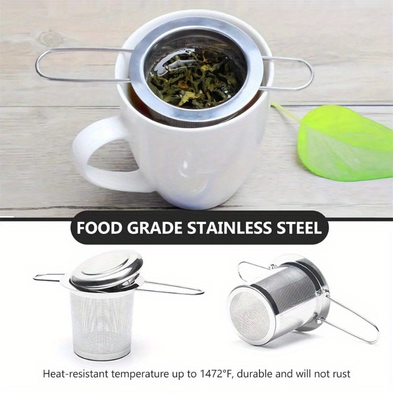 ステンレス製の茶こし、蓋付き、再利用可能なカップストレーナー - Coffee Tea Infuser のレビューと価格
