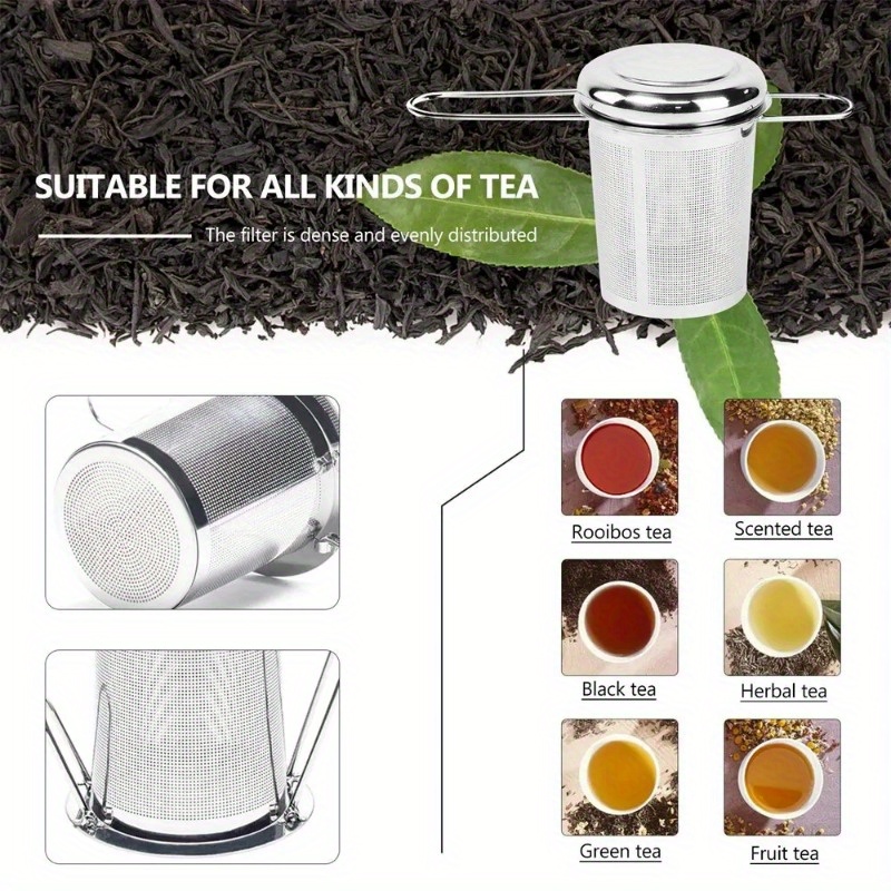 ステンレス製の茶こし、蓋付き、再利用可能なカップストレーナー - Coffee Tea Infuser のレビューと価格