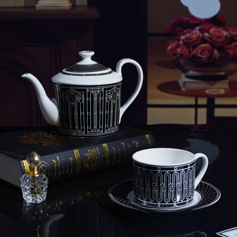 シンプルなヨーロピアンスタイルのティーセット、セラミックコー - Coffee Tea Box のレビューと価格