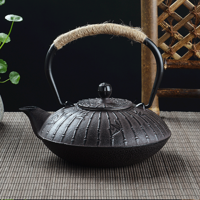 レトロ900ml鋳鉄製ティーポット 日本製鉄瓶 黒色金属製茶 - Cast Iron Teapot のレビューと価格