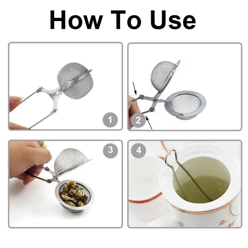4-1 個鋼茶注入器再利用可能な球メッシュ茶ストレーナーフィ - Coffee Tea Infuser のレビューと価格
