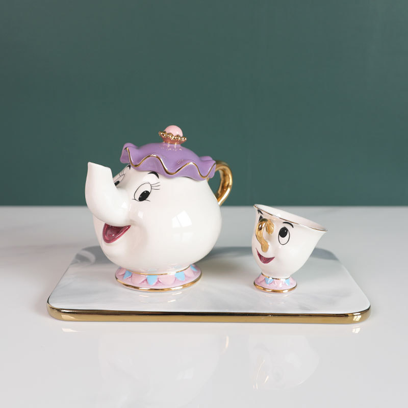 ホットティーポット漫画美女と野獣コーヒーポットマグカップミセ - Coffee Tea Box のレビューと価格