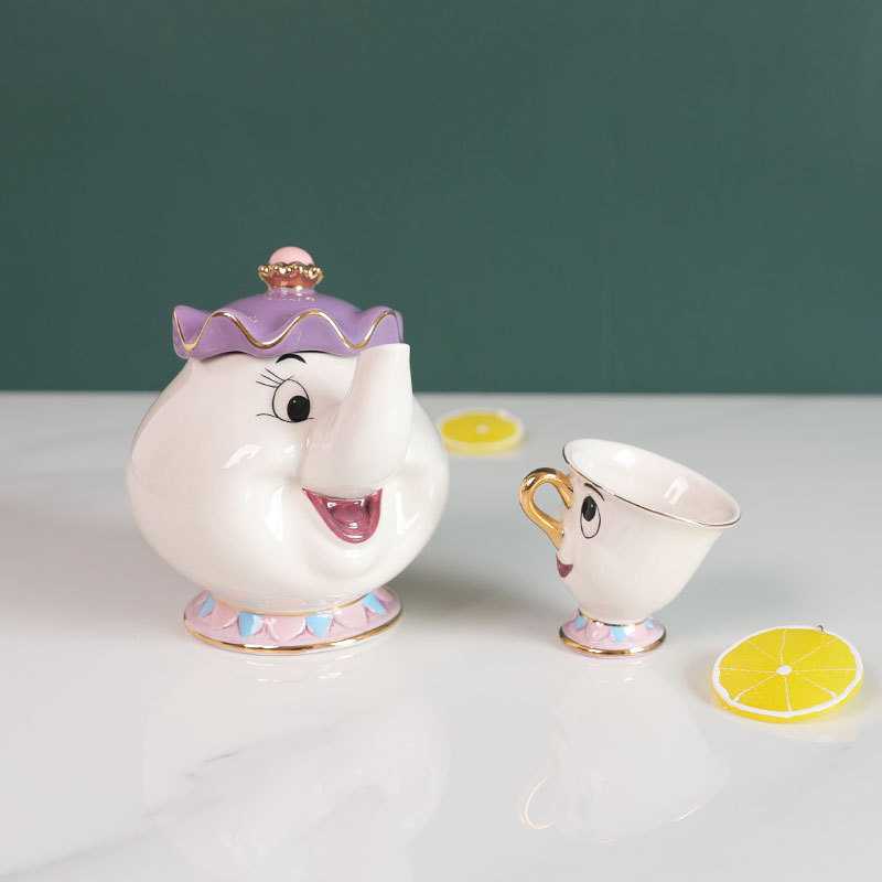 ホットティーポット漫画美女と野獣コーヒーポットマグカップミセ - Coffee Tea Box のレビューと価格