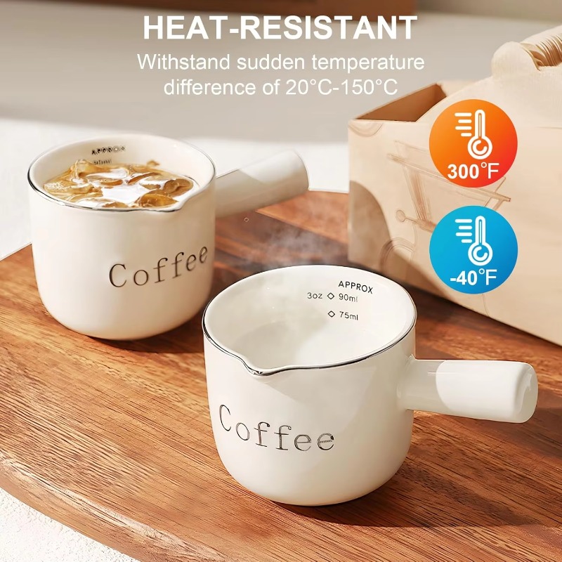 ハンドル付きミニセラミックコーヒーカップ,V字型注ぎ口,ミル - Coffee Tea Cup のレビューと価格