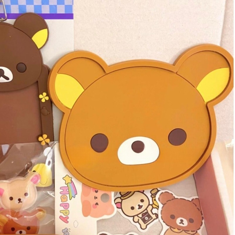 かわいいリラックマカップコースター断熱ノンスリップパッド漫画 - Coffee Tea For Me のレビューと価格