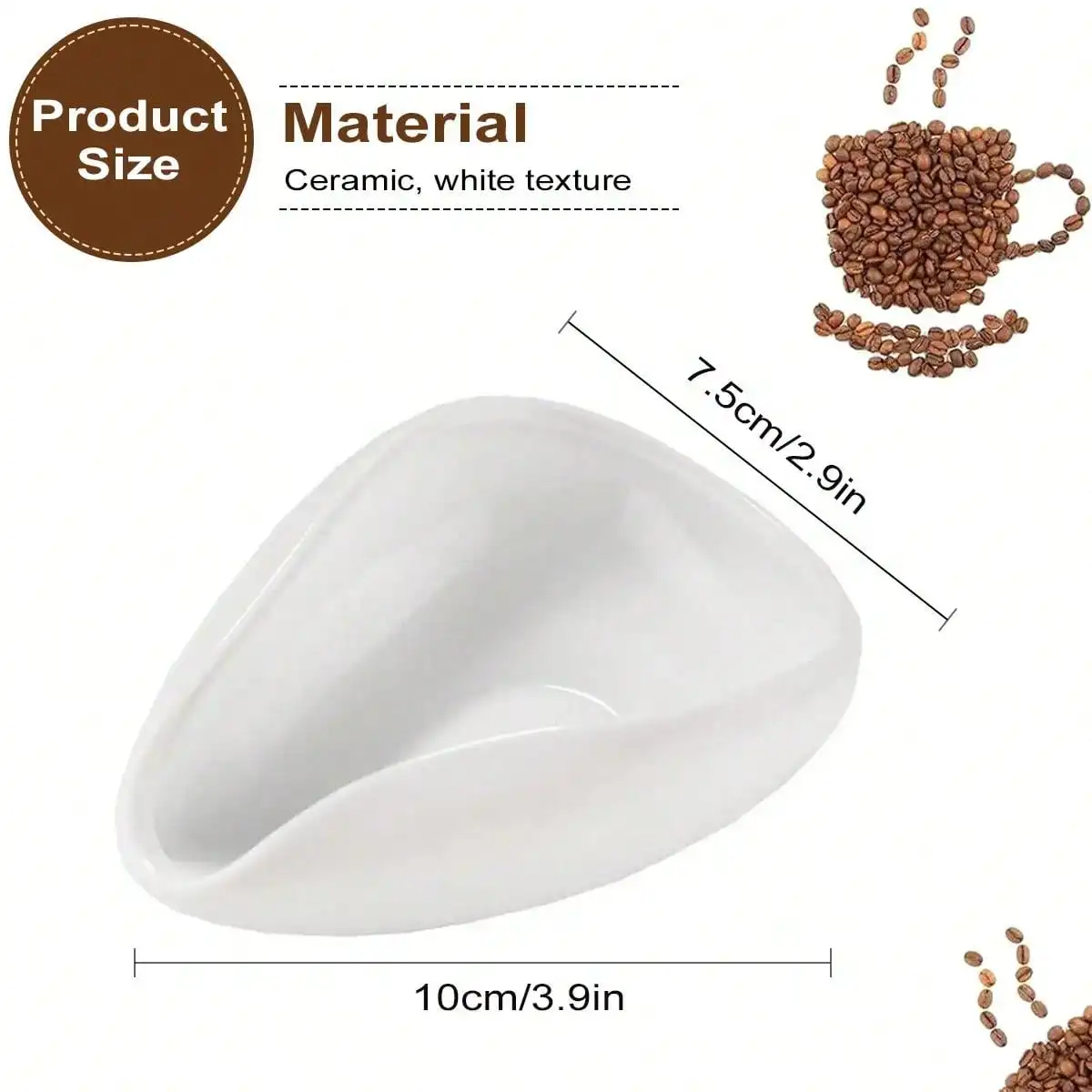 Leeseph コーヒー豆投与カップ、ピュアホワイトセラミッ - Coffee Tea For Me のレビューと価格