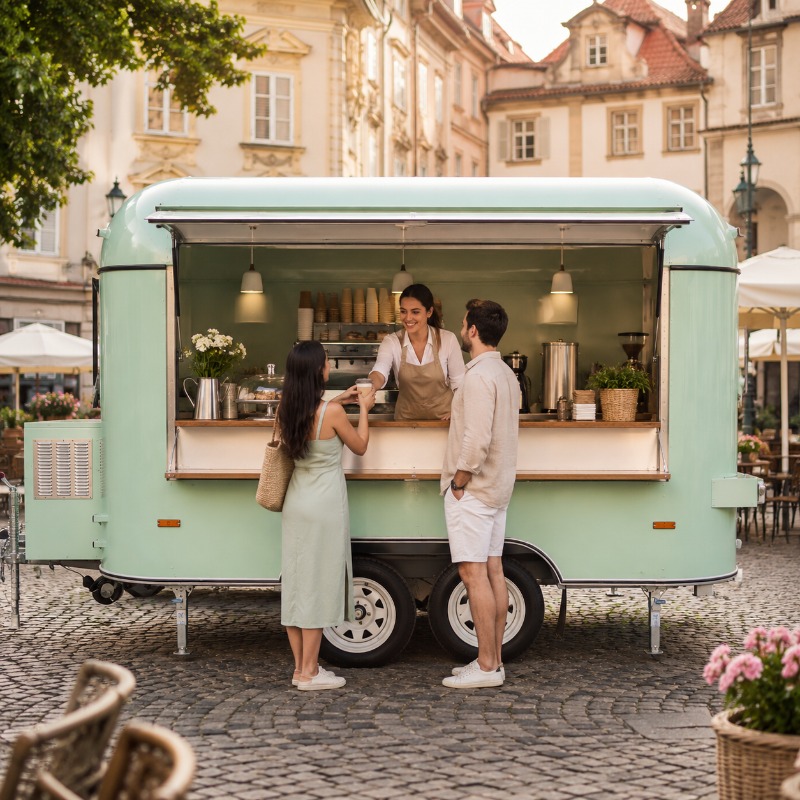 フードトラック トレーラー ストリートケータリング カスタム - Coffee Tea Van のレビューと価格