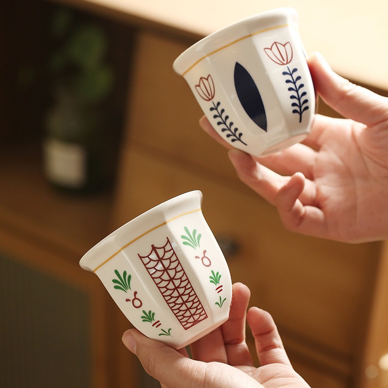 家庭用ハンドヘルドエスプレッソカップセラミック中東キャンドル - Coffee Tea For Me のレビューと価格