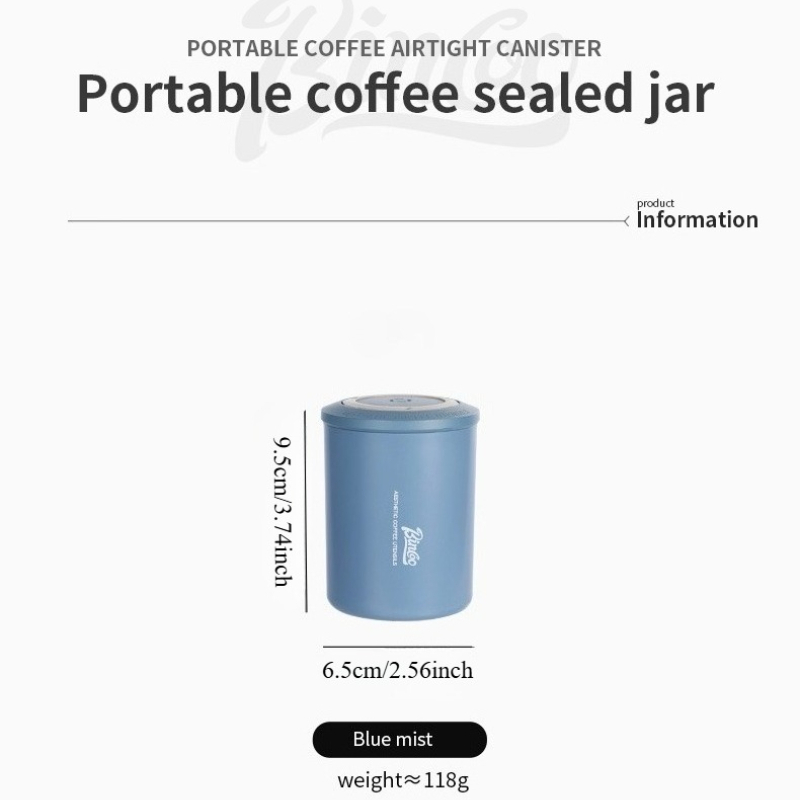 ビンクー コーヒーパウダー用気密ジャー ミニポータブル屋外豆 - Coffee Tea Box のレビューと価格