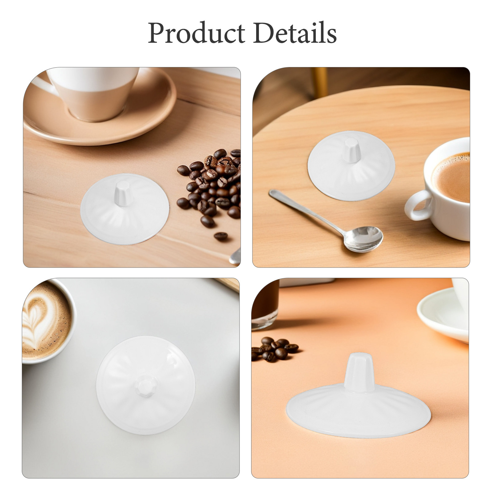 2 個の磁器マグカップ蓋交換用白いセラミックカップカバーコー - Coffee Tea Replacement のレビューと価格