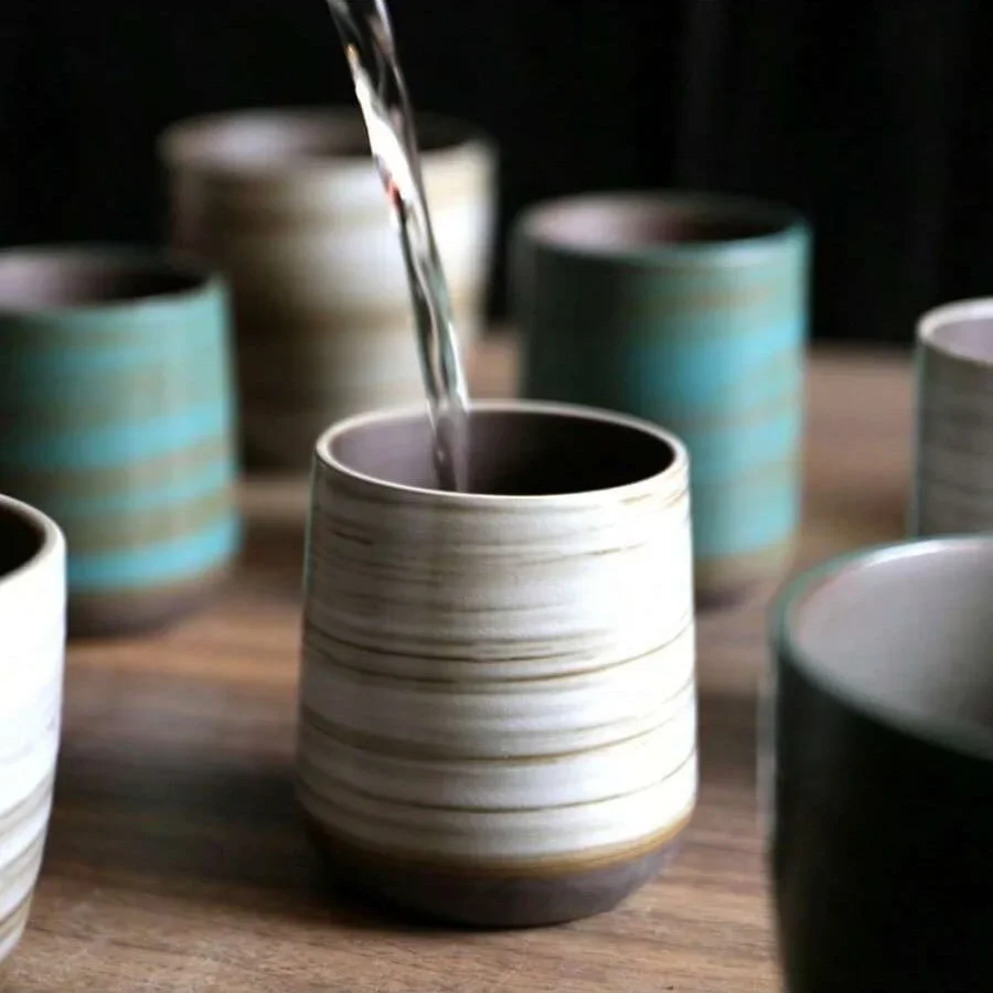 手描きのクラックル釉ストーンウェアマグ、ヴィンテージアジアン - Coffee Tea For Me のレビューと価格