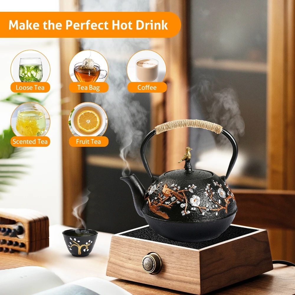 鋳鉄製ティーポットセット、アルコールストーブ/ティーポットパ - Cast Iron Teapot のレビューと価格