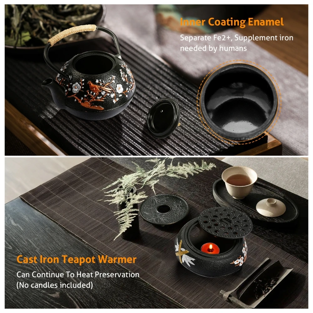 鋳鉄製ティーポットセット、アルコールストーブ/ティーポットパ - Cast Iron Teapot のレビューと価格
