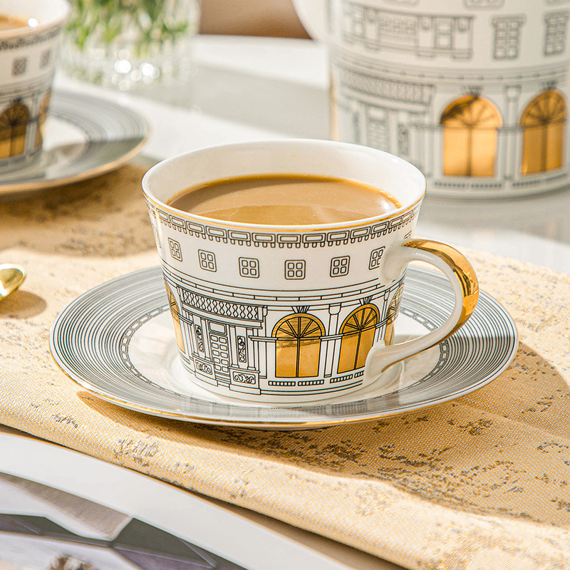 ヨーロッパの建築用カップアンドソーサー,コーヒーマグ,フレン - Coffee Tea For Me のレビューと価格